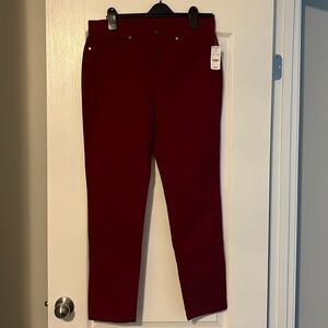 Women’s burgundy brooks brothers pants